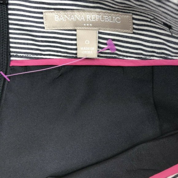 Banana Republic Striped Pencil Skirt Size 0 Cotton - Picture 3 of 5
